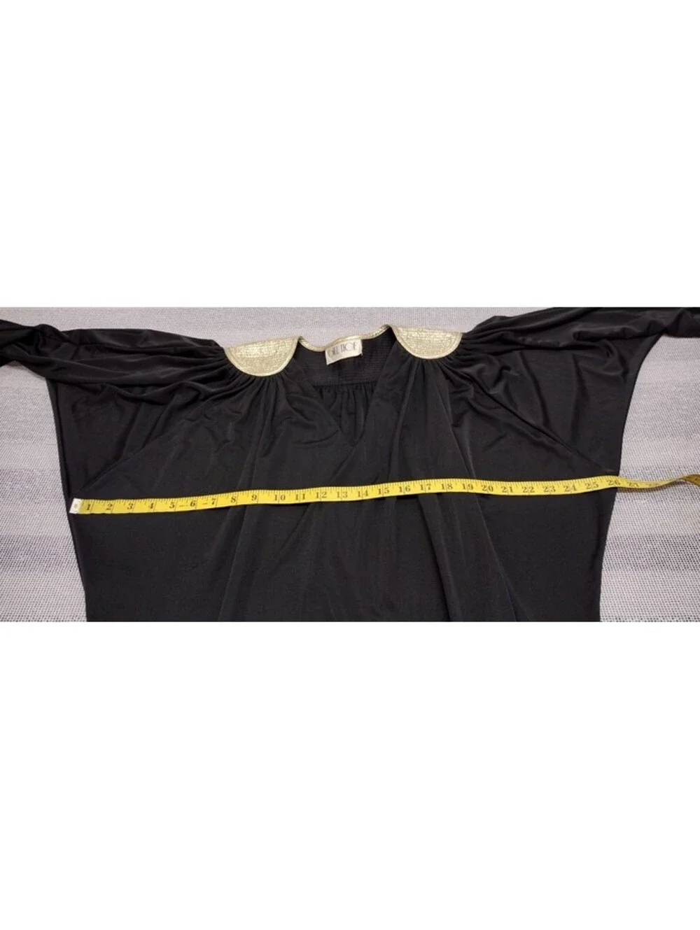 Bill Tice Black Disco Mini Dress Long Sleeve Studio 54 Chic AVANTE-GARDE 70s M/L